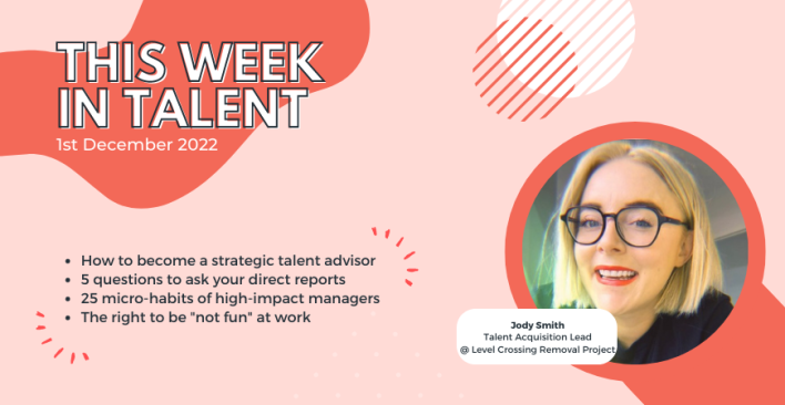 This week in talent - 1st December 2022